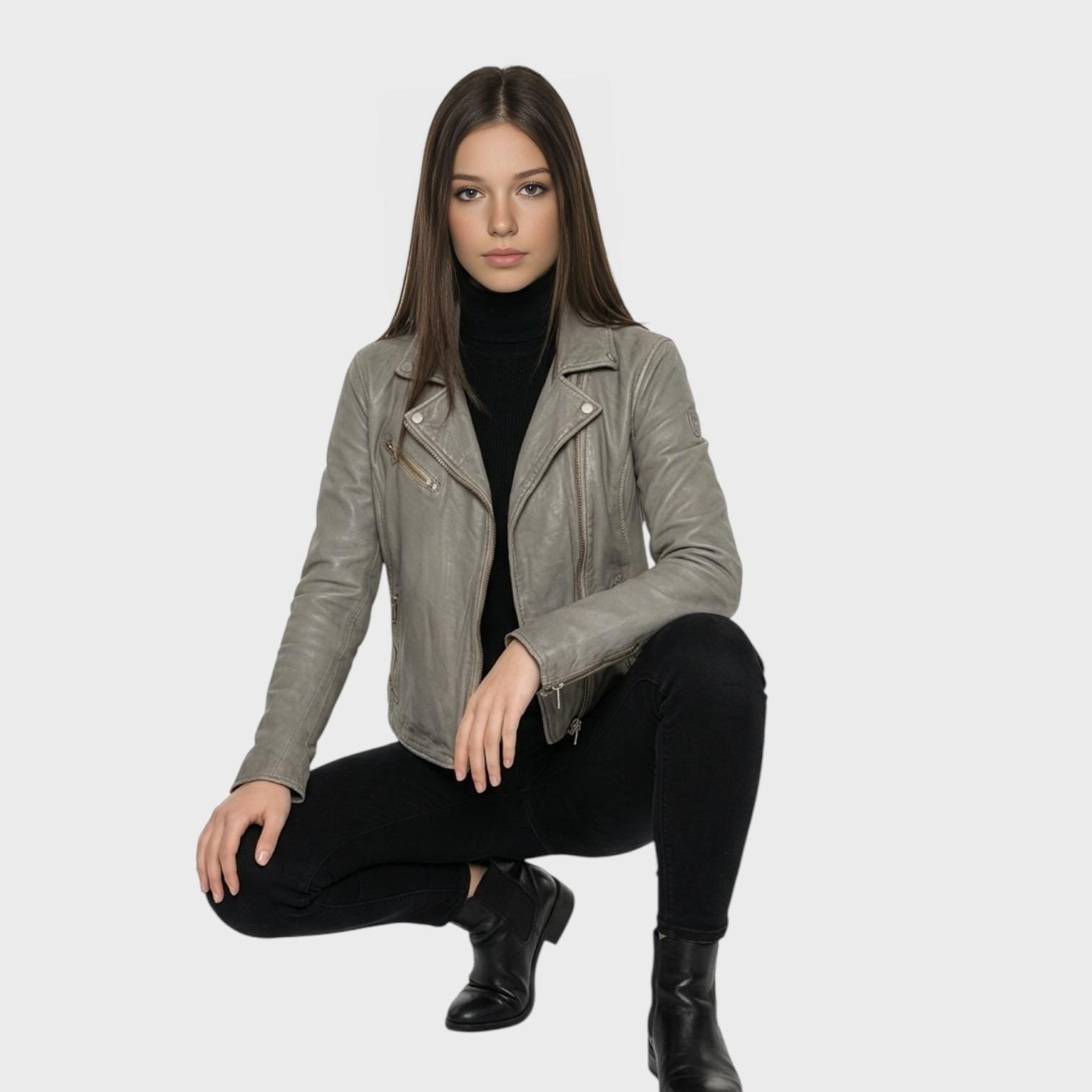 Sofia RF Leather Jacket By Mauritius