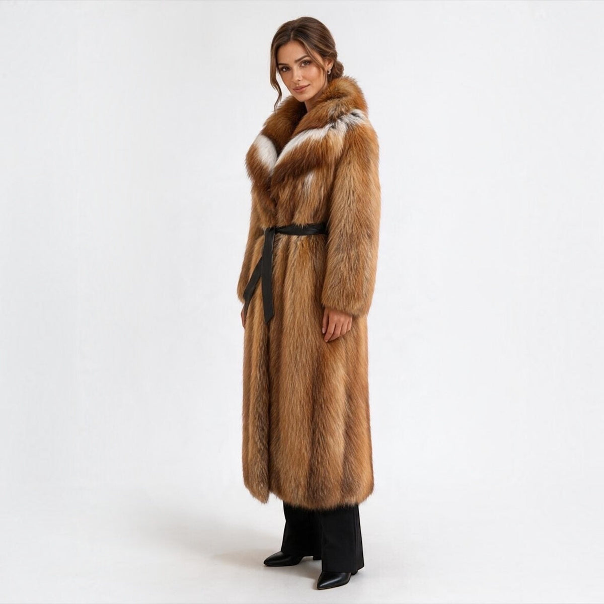Natural Golden Fox Full-Length Coat