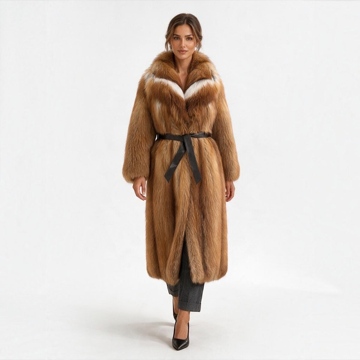 Natural Golden Fox Full-Length Coat