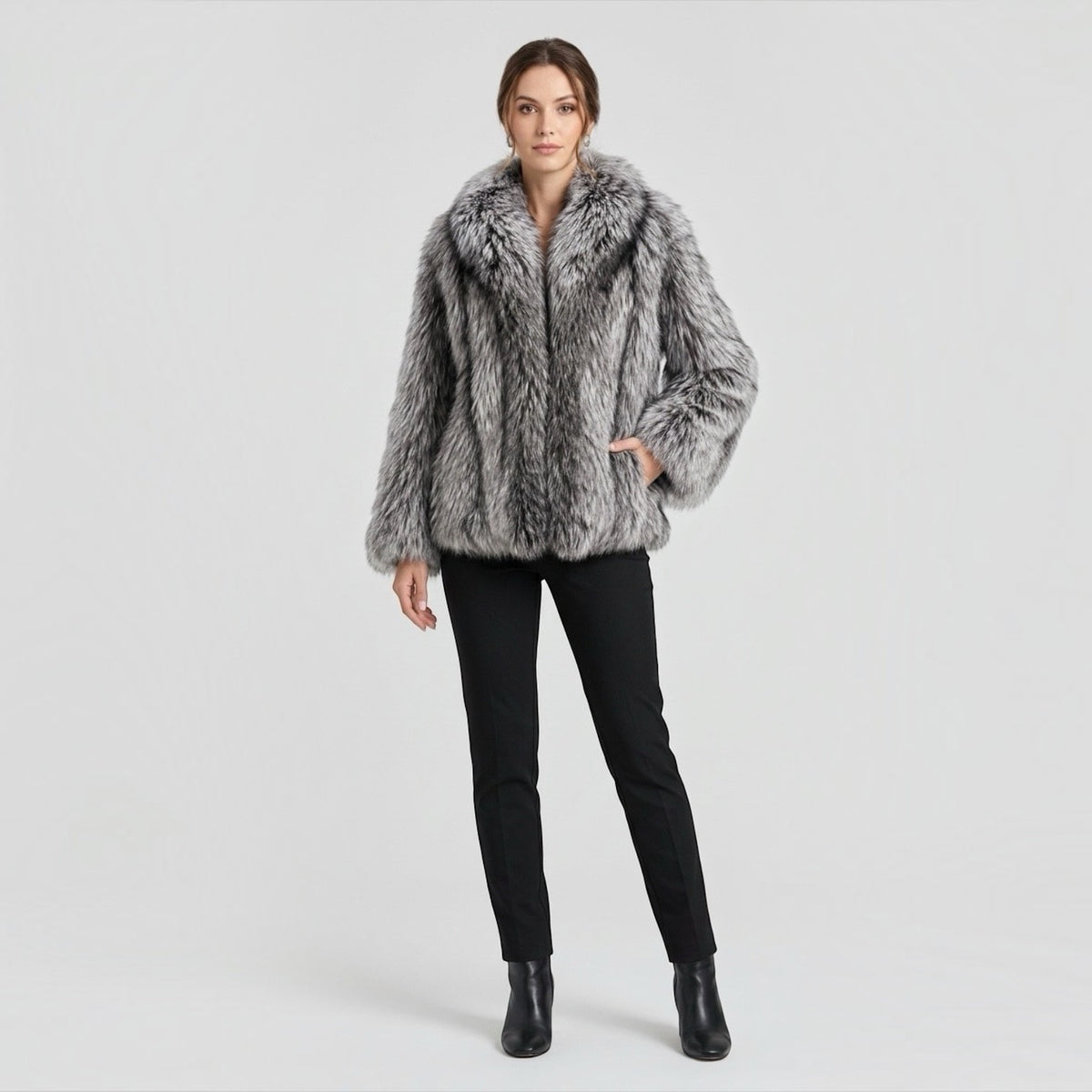 Natural Silver Fox Jacket