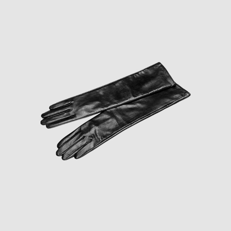 Black Opera Evening Long Leather Gloves