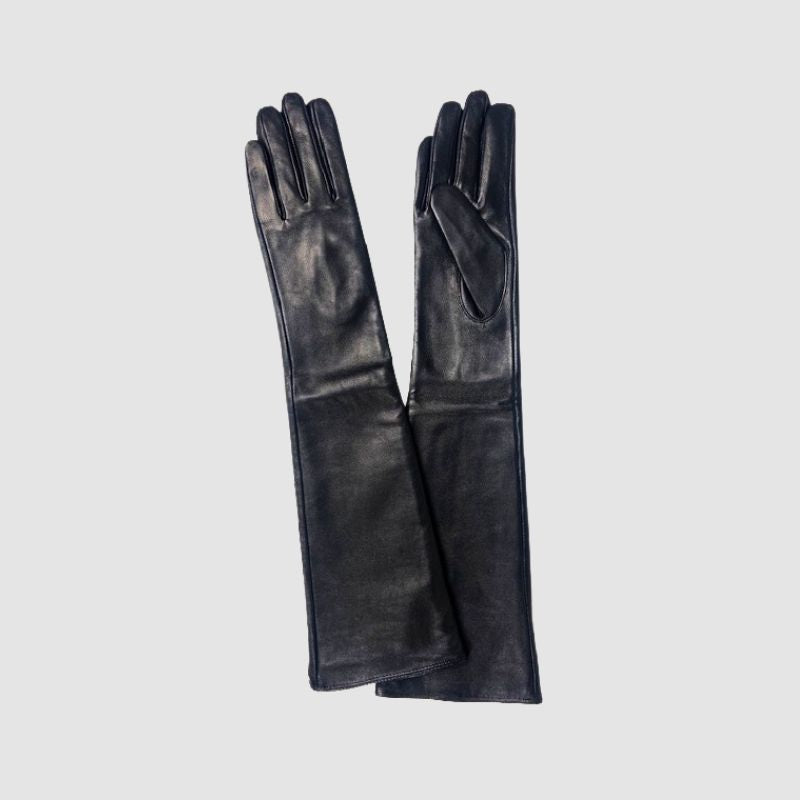 Black Opera Evening Long Leather Gloves