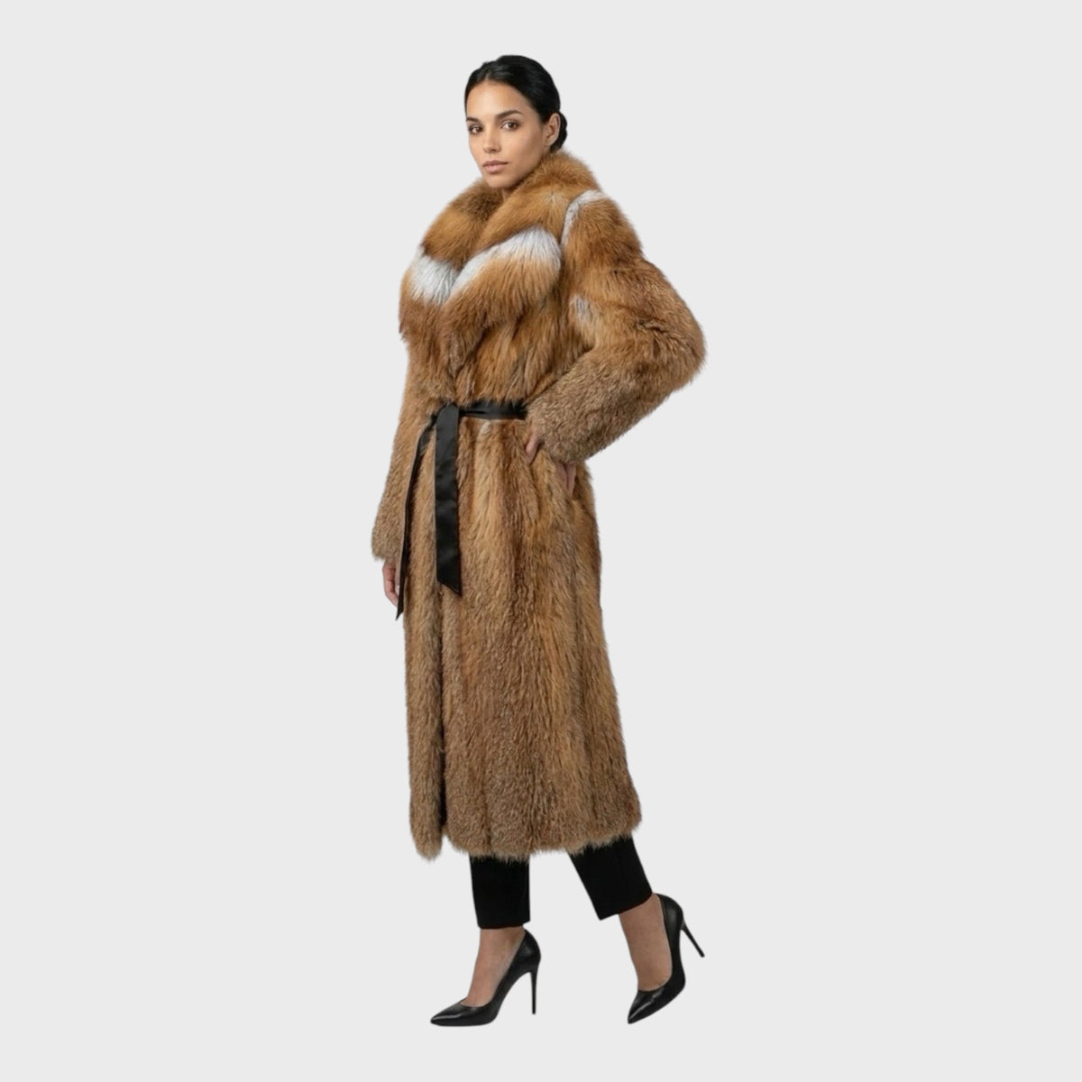 Natural Golden Fox Full-Length Coat