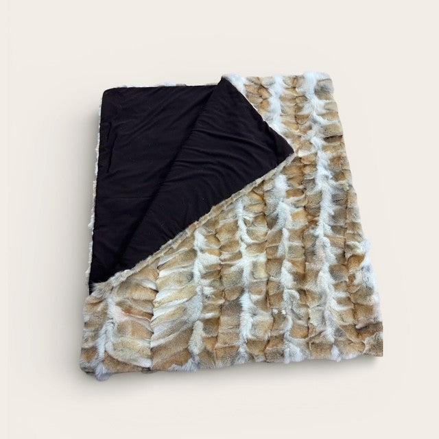 Natural Coyote Patch Work Throw