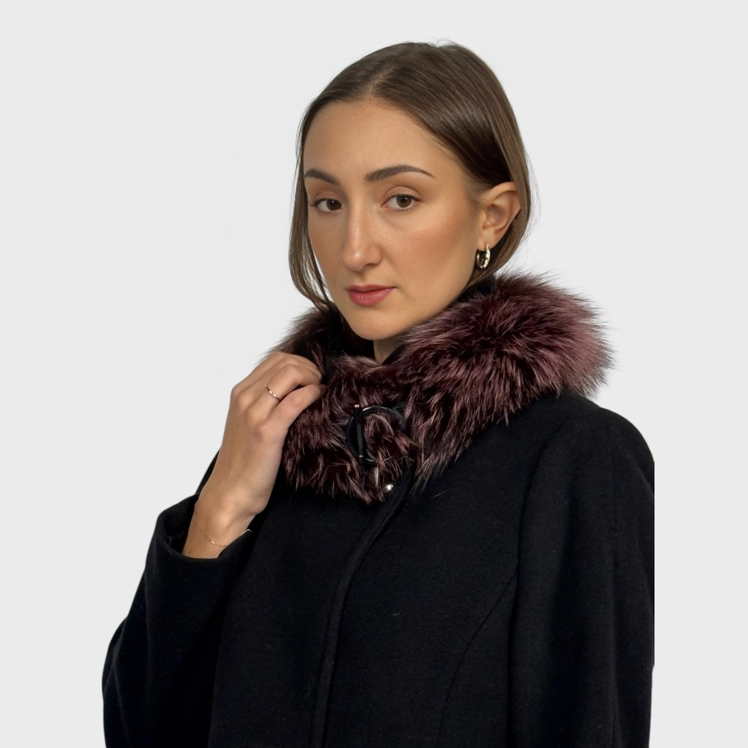 Silver Fox Collar-Cashmere Lined