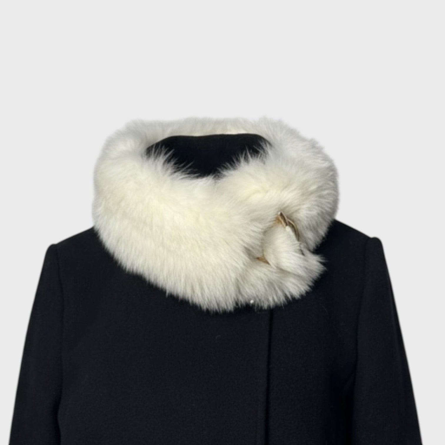 Silver Fox Collar-Cashmere Lined