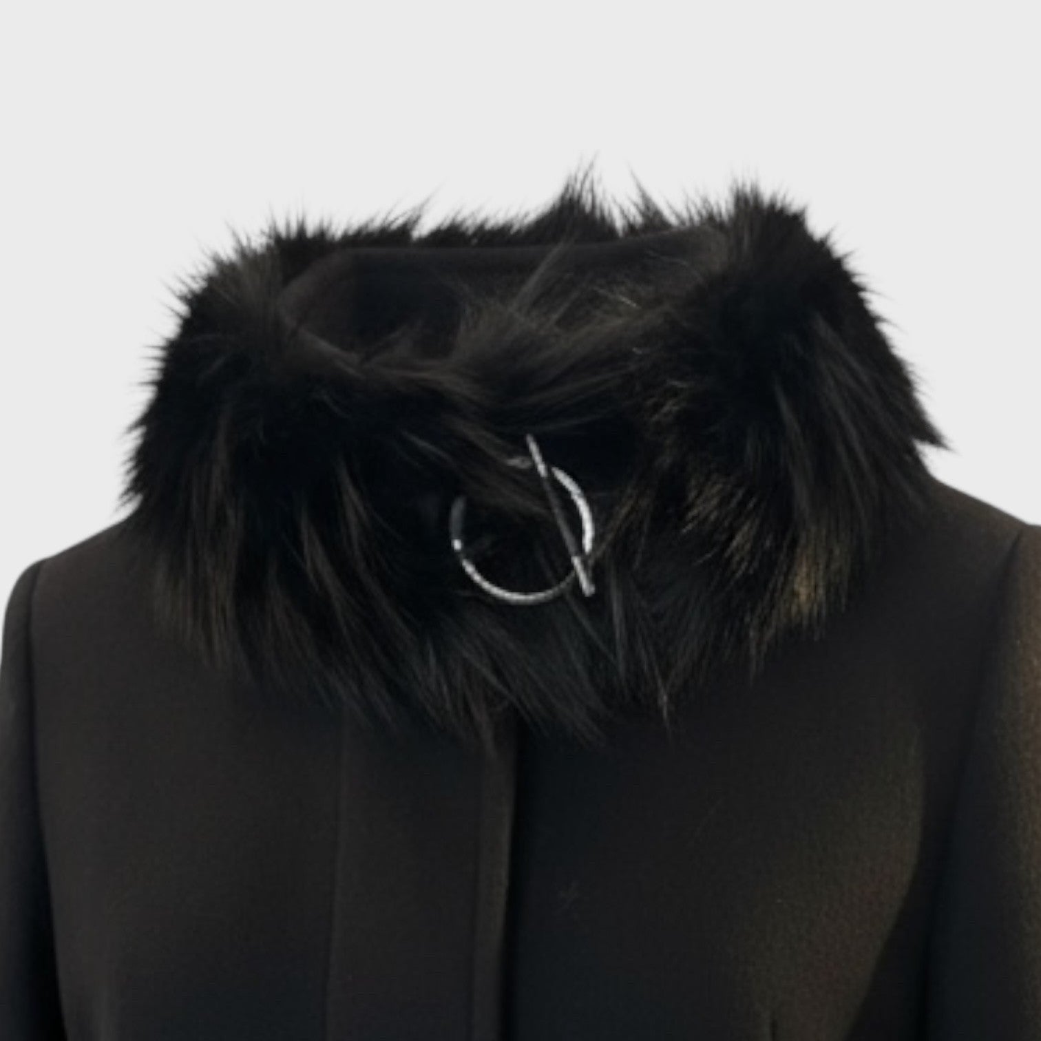 Silver Fox Collar-Cashmere Lined