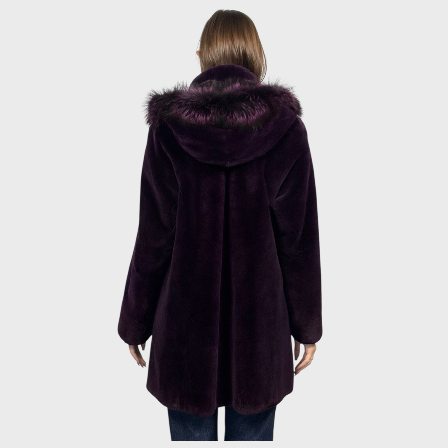 Sheared Beaver Dyed Jacket - Detachable Hood Fox Trim