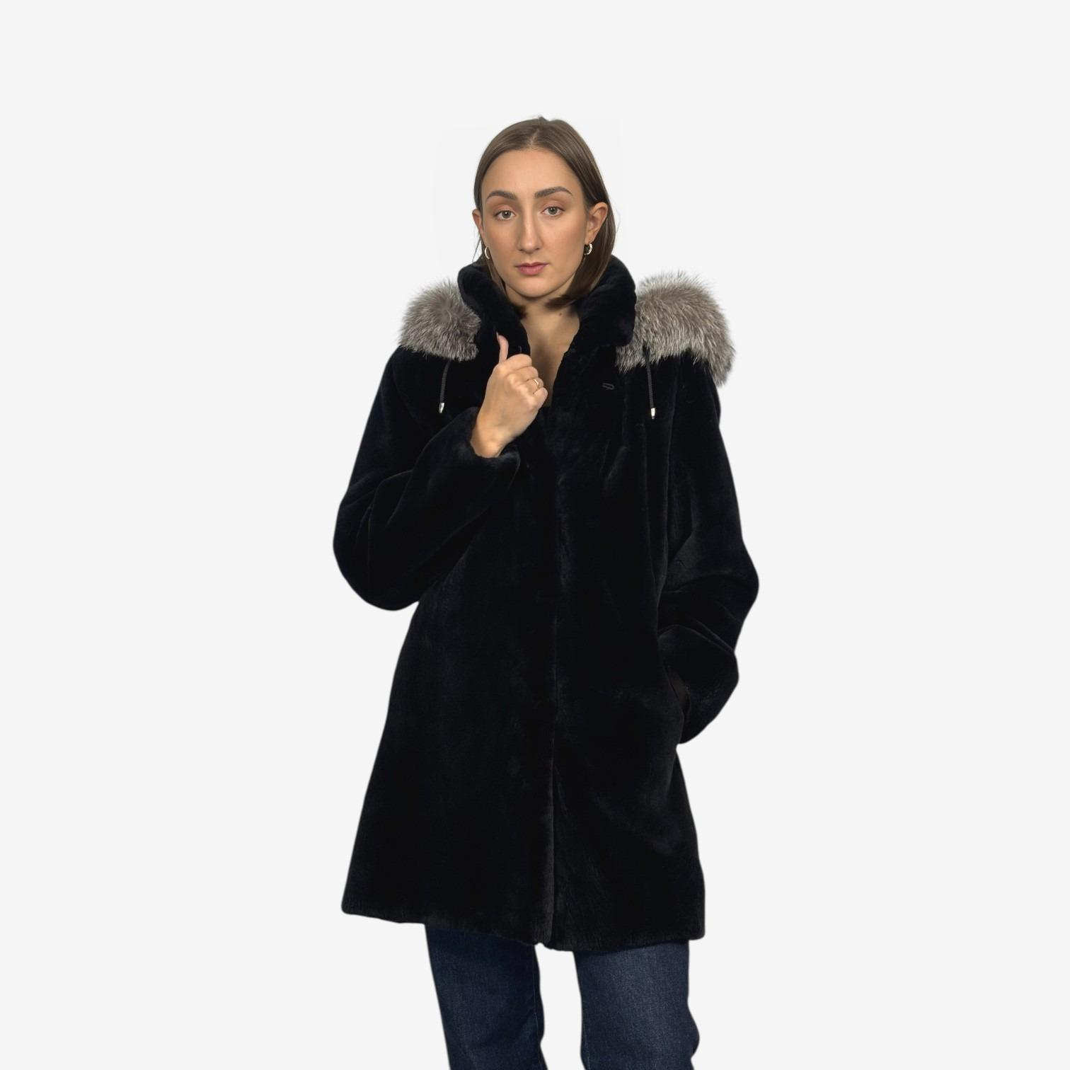 Sheared Beaver Dyed Jacket - Detachable Hood Fox Trim
