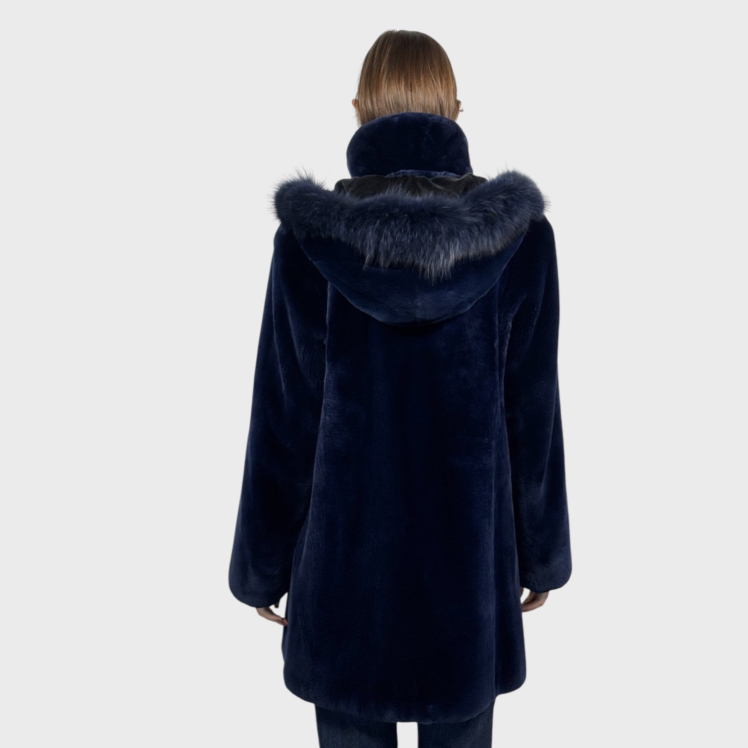 Sheared Beaver Dyed Jacket - Detachable Hood Fox Trim