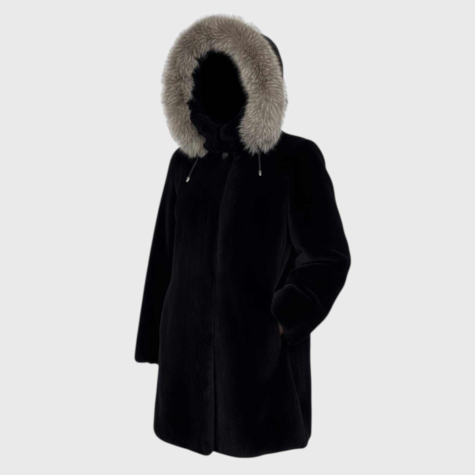 Sheared Beaver Dyed Jacket - Detachable Hood Fox Trim