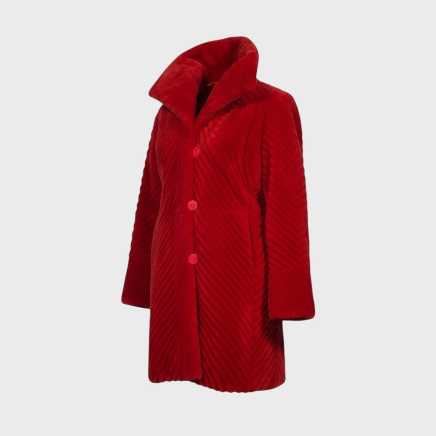 Sheared & Grooved Beaver Jacket - Reversible to Taffeta