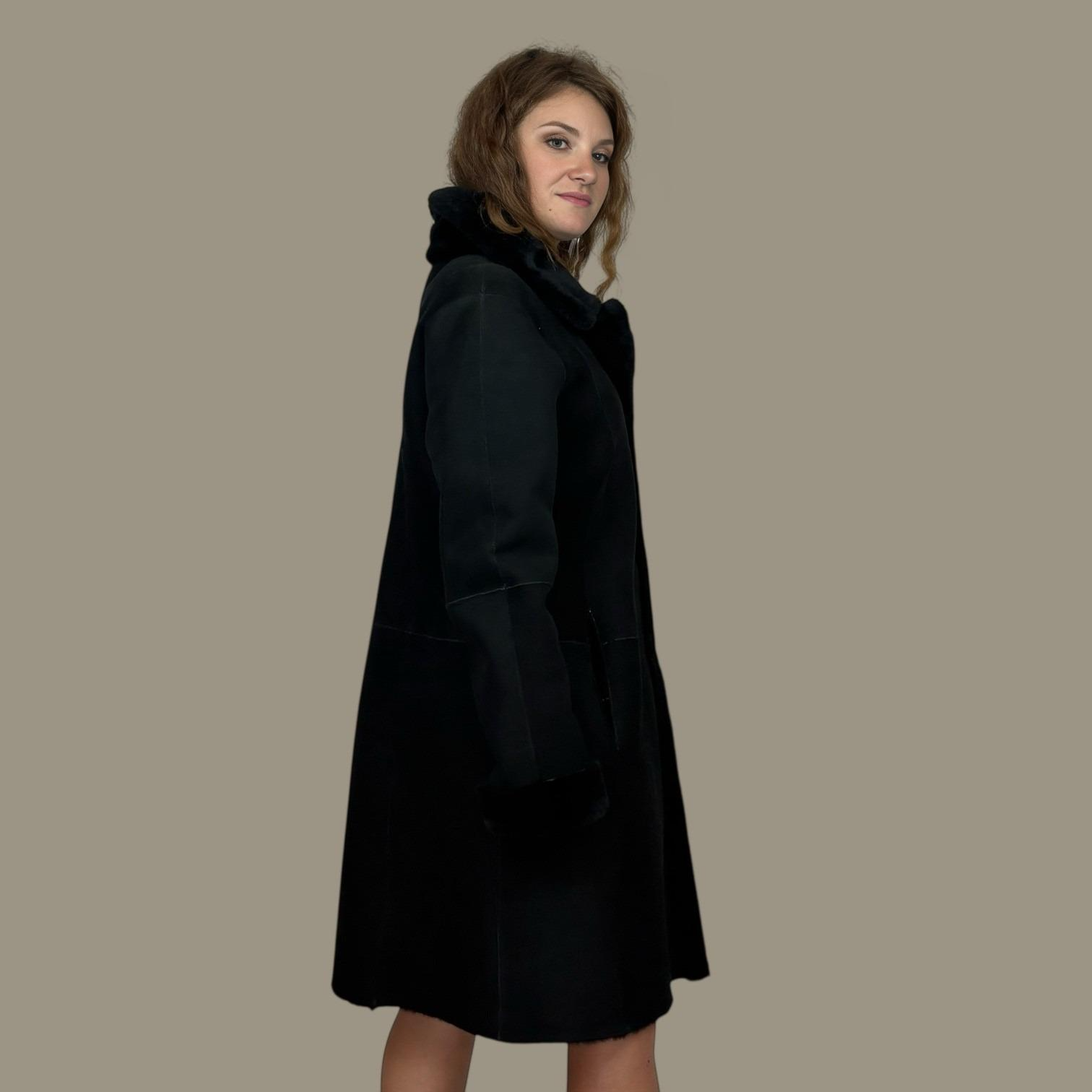 Black Jet Suede Shearling Jacket