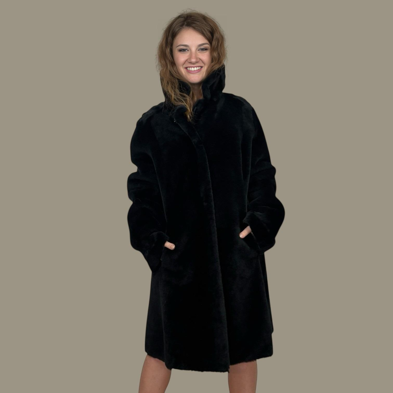 Black Jet Suede Shearling Jacket