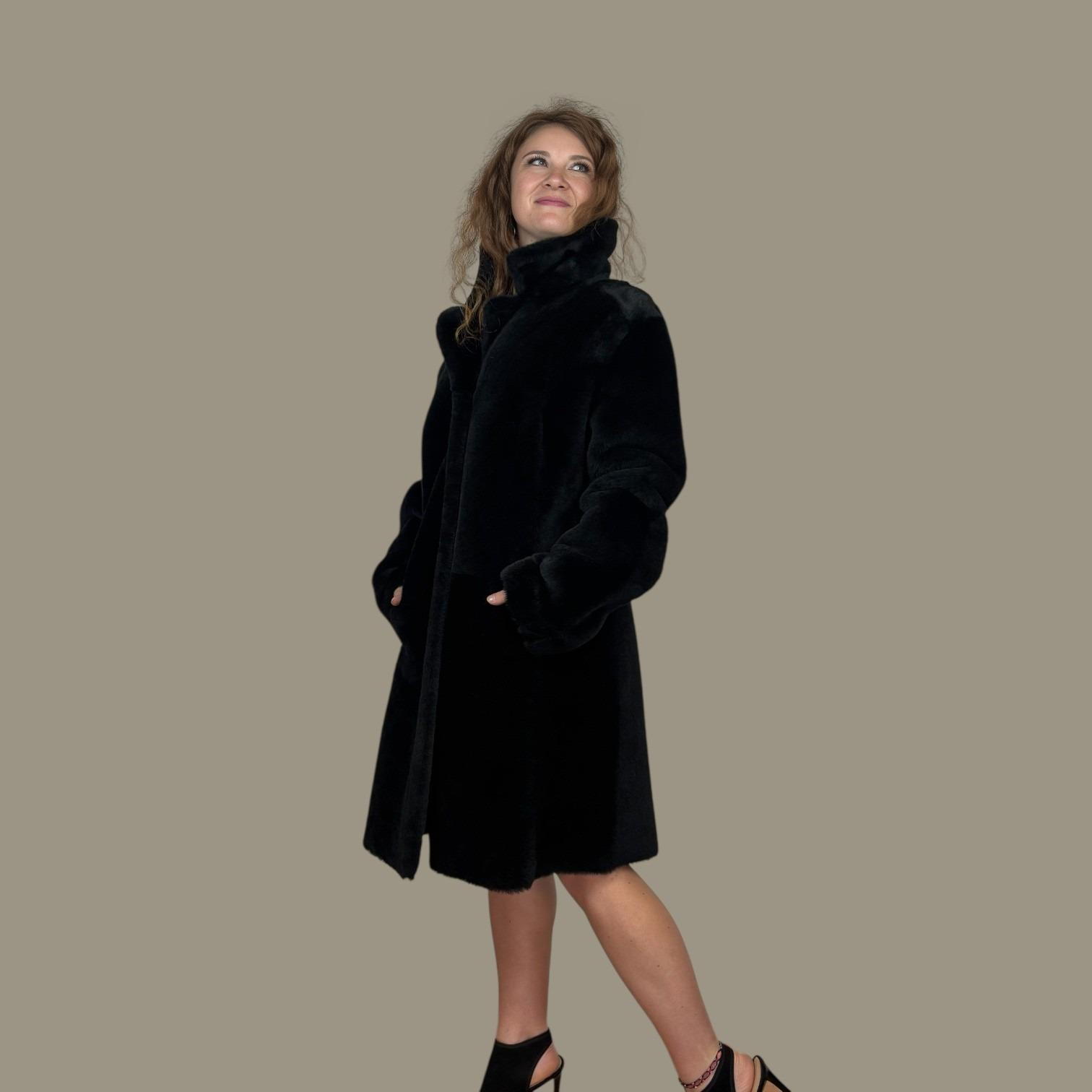 Black Jet Suede Shearling Jacket