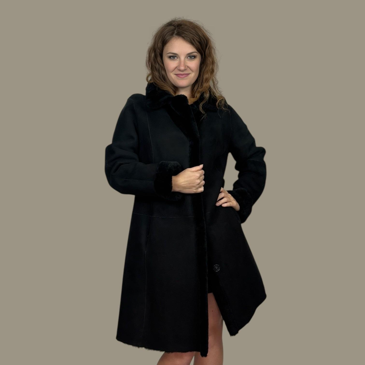 Black Jet Suede Shearling Jacket