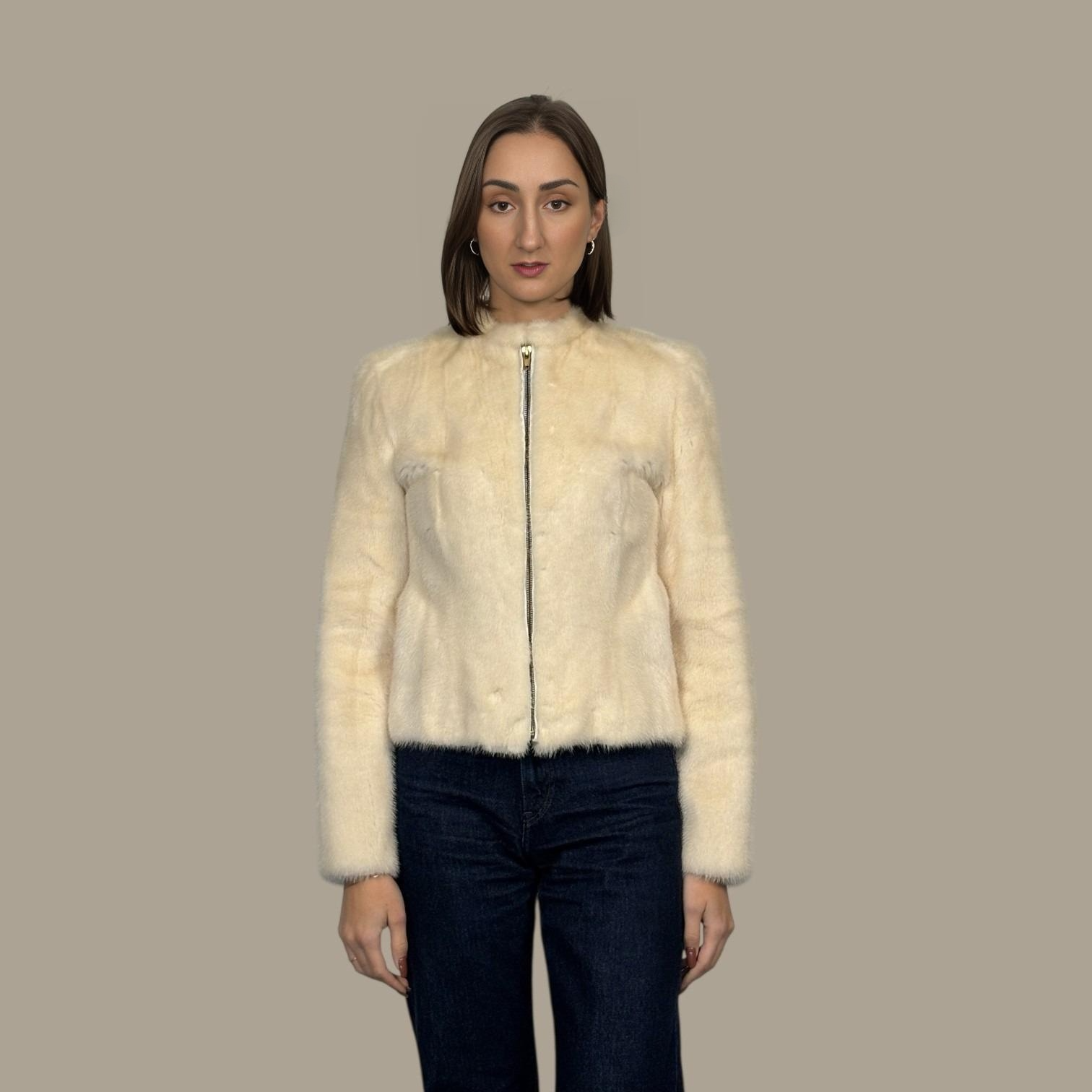 White Short Mink Jacket