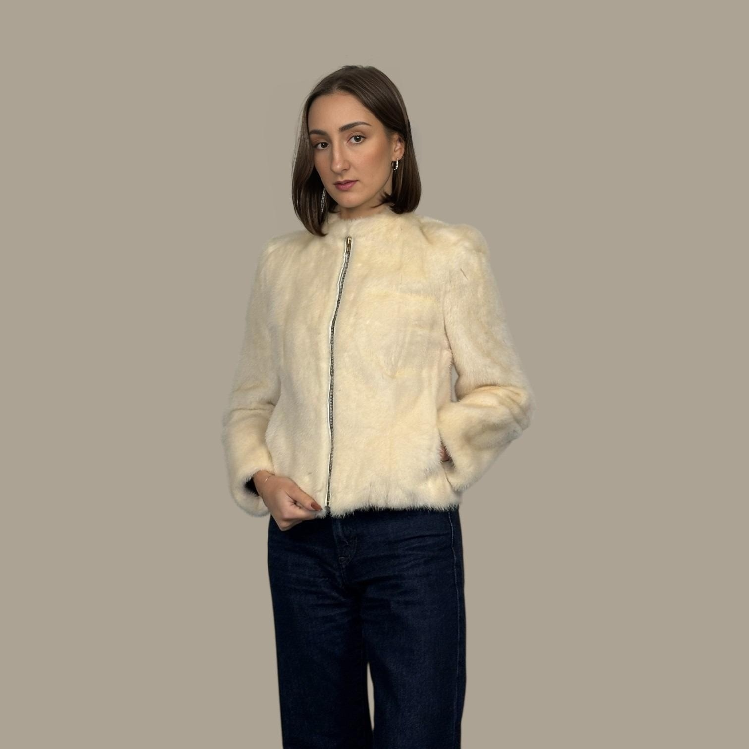 White Short Mink Jacket