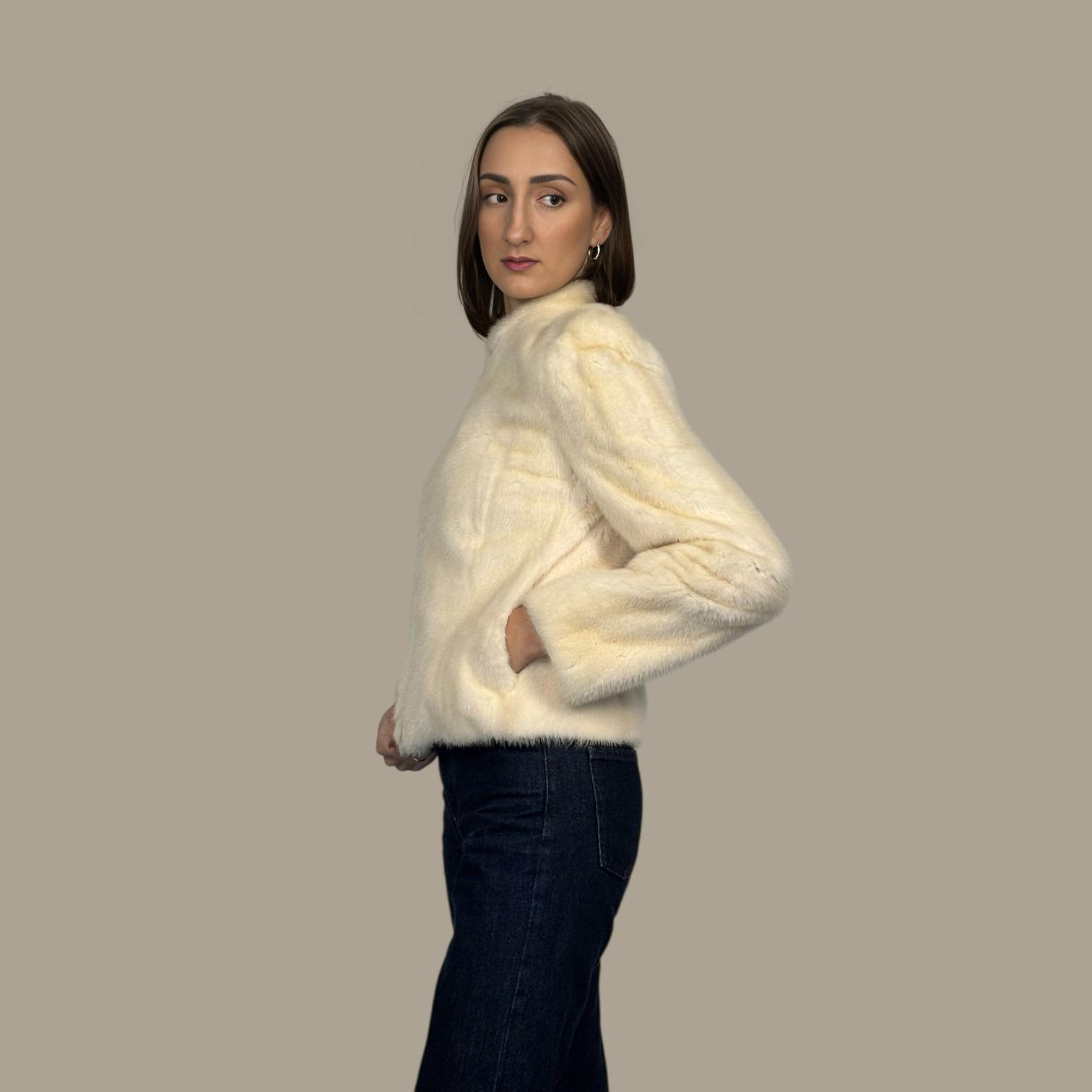 White Short Mink Jacket