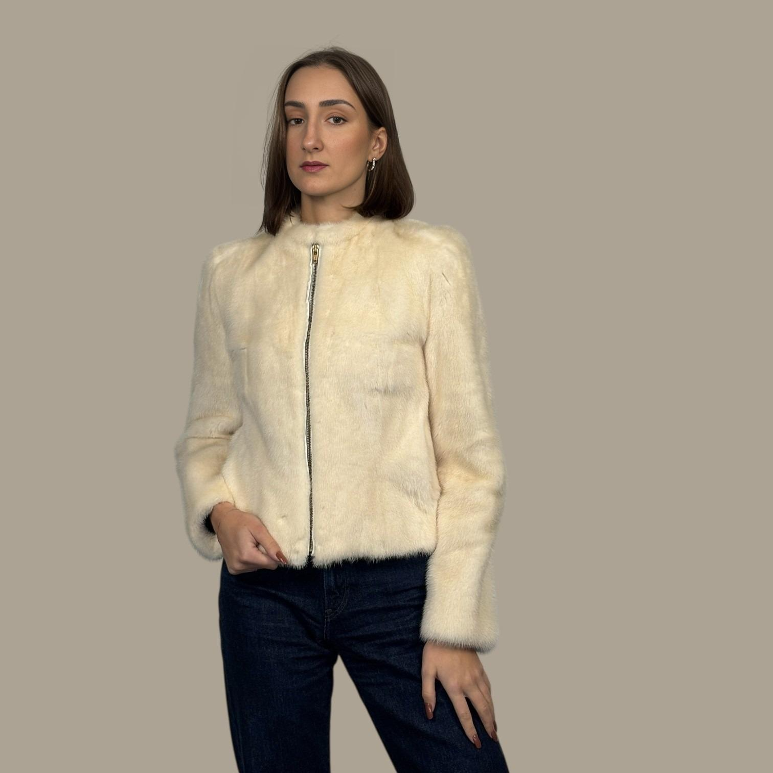 White Short Mink Jacket