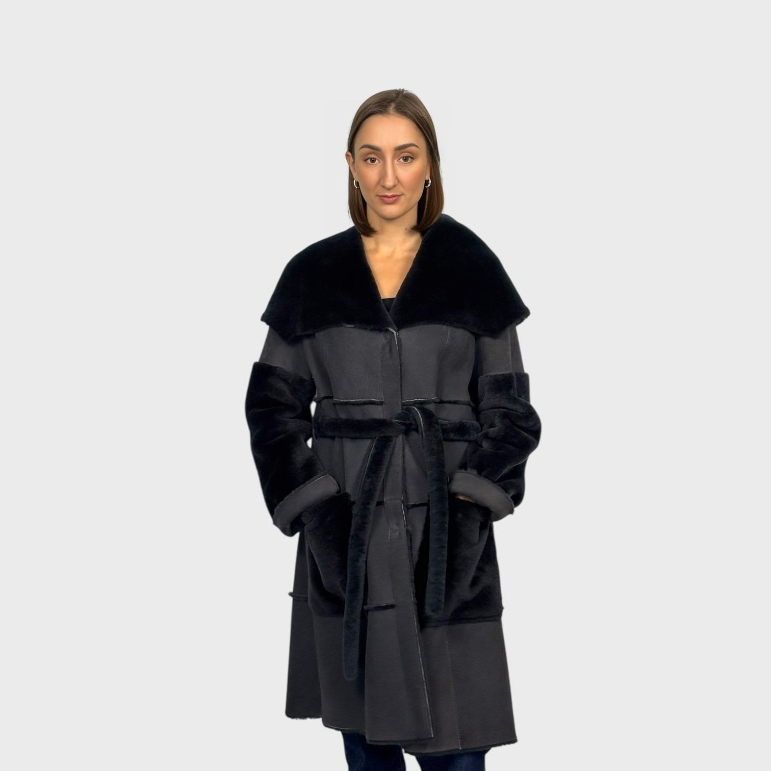 Mocha Suede Shearling Jacket