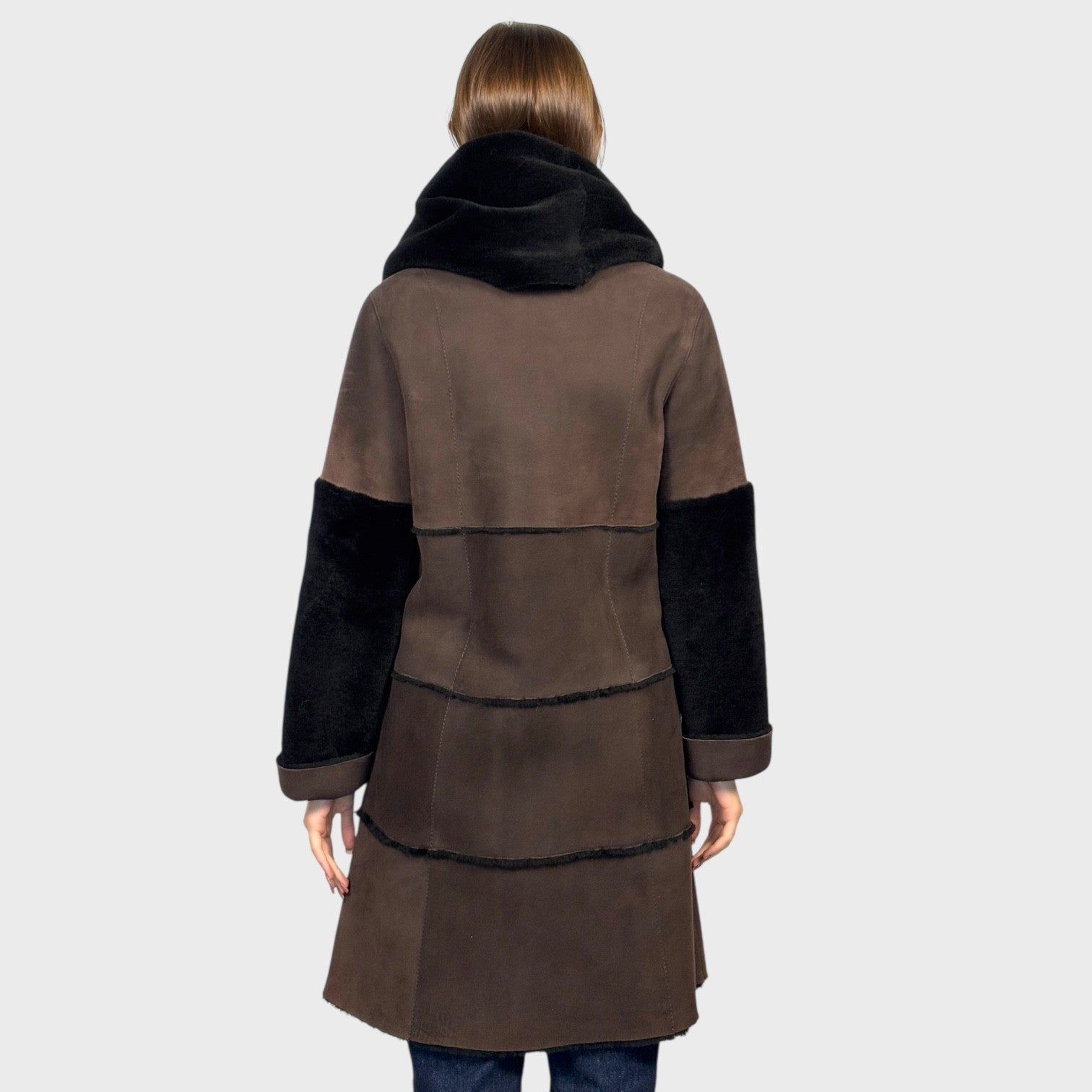 Mocha Suede Shearling Jacket
