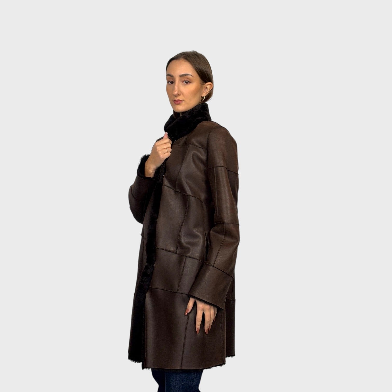 Saddle Shearling Jacket - Reversible