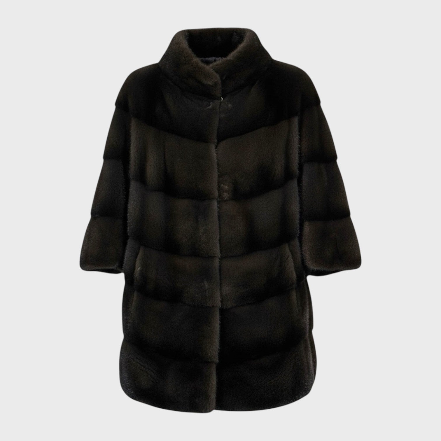 Aurora dyed Horizontal Mink Jacket