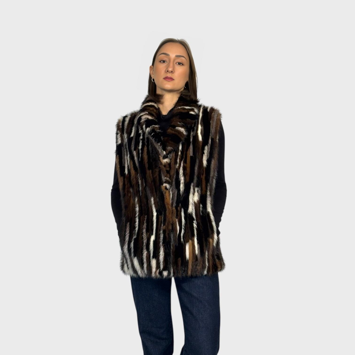 Three Color Mink Vest