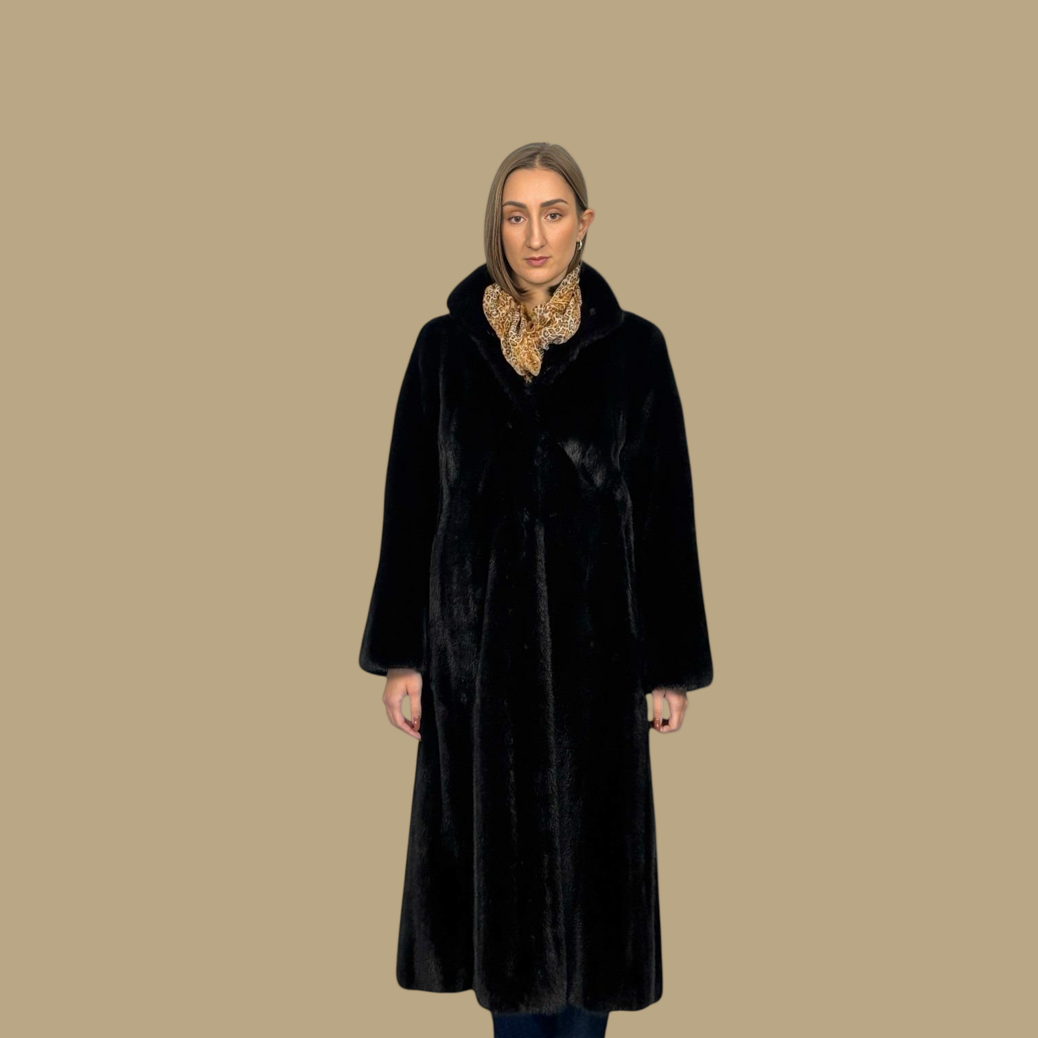Dark Ranch Petite Mink coat
