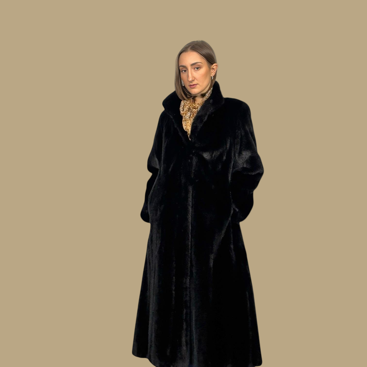 Dark Ranch Petite Mink coat