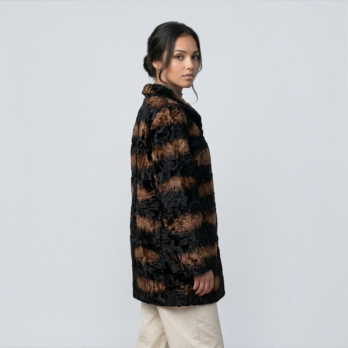 Black Brown Ombre Swakara Jacket