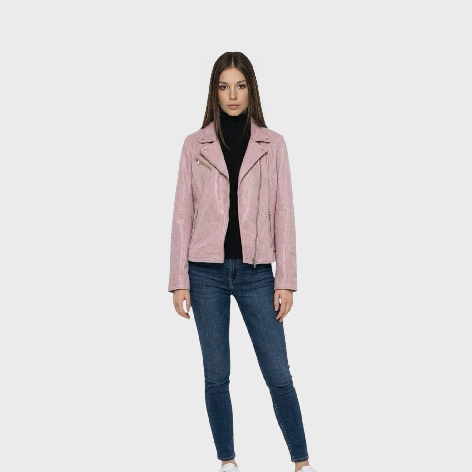 Sofia RF Leather Jacket By Mauritius