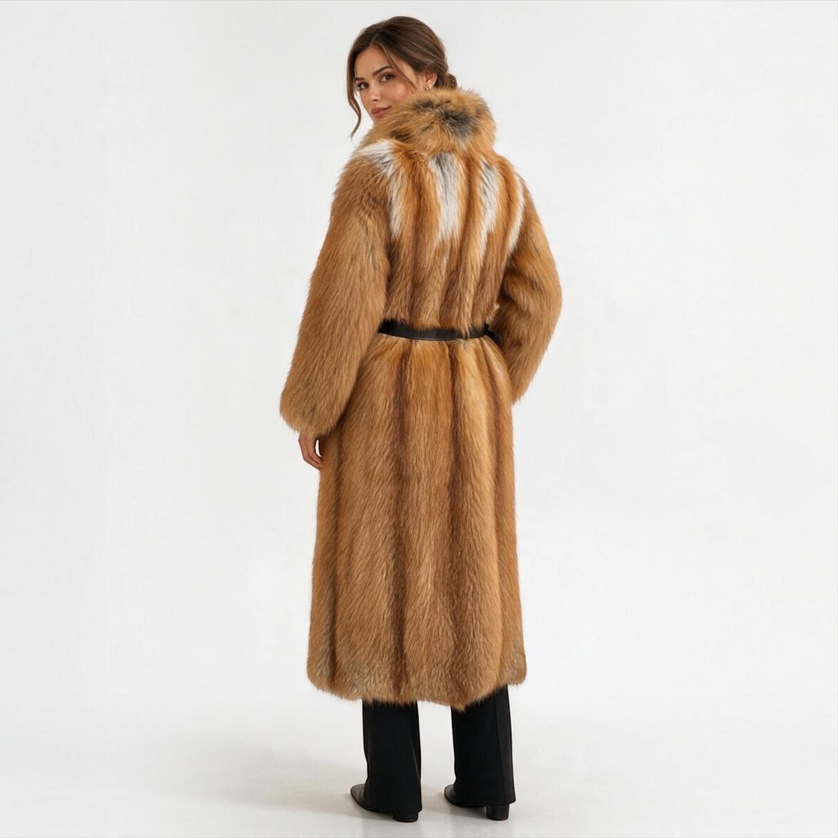 Natural Golden Fox Full-Length Coat