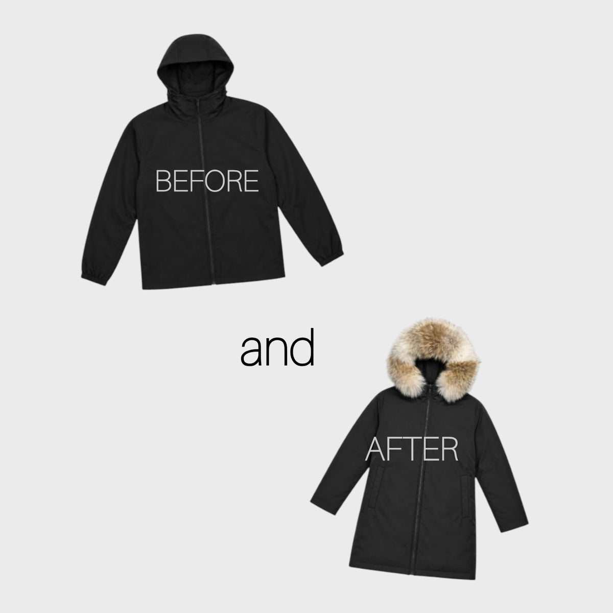 Coyote Fur Strip/Ruff For Parka Hood Replacement.