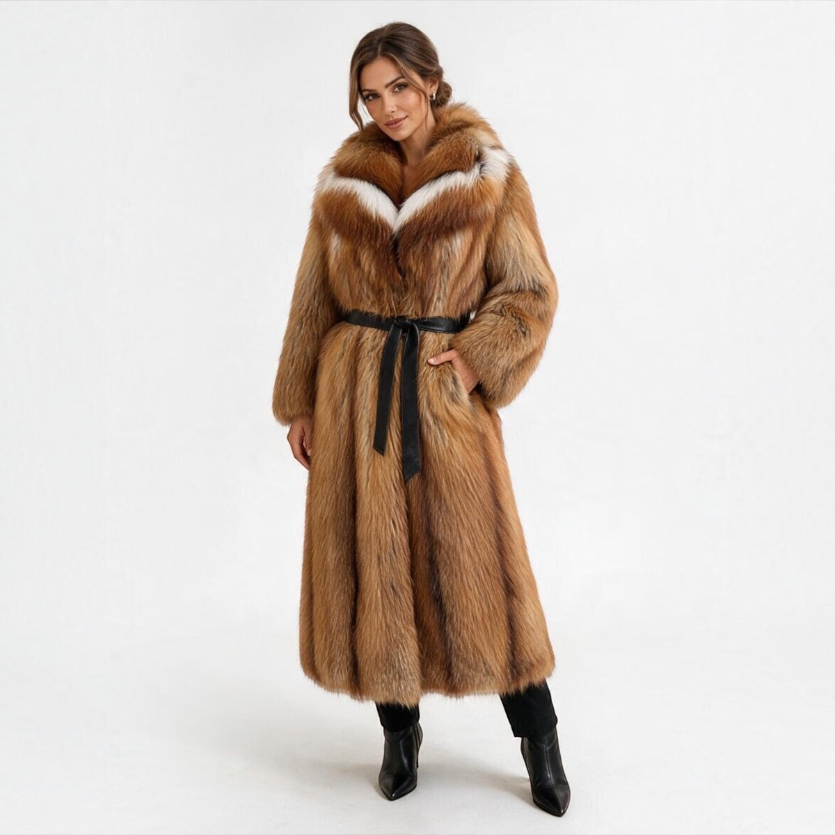 Natural Golden Fox Full-Length Coat