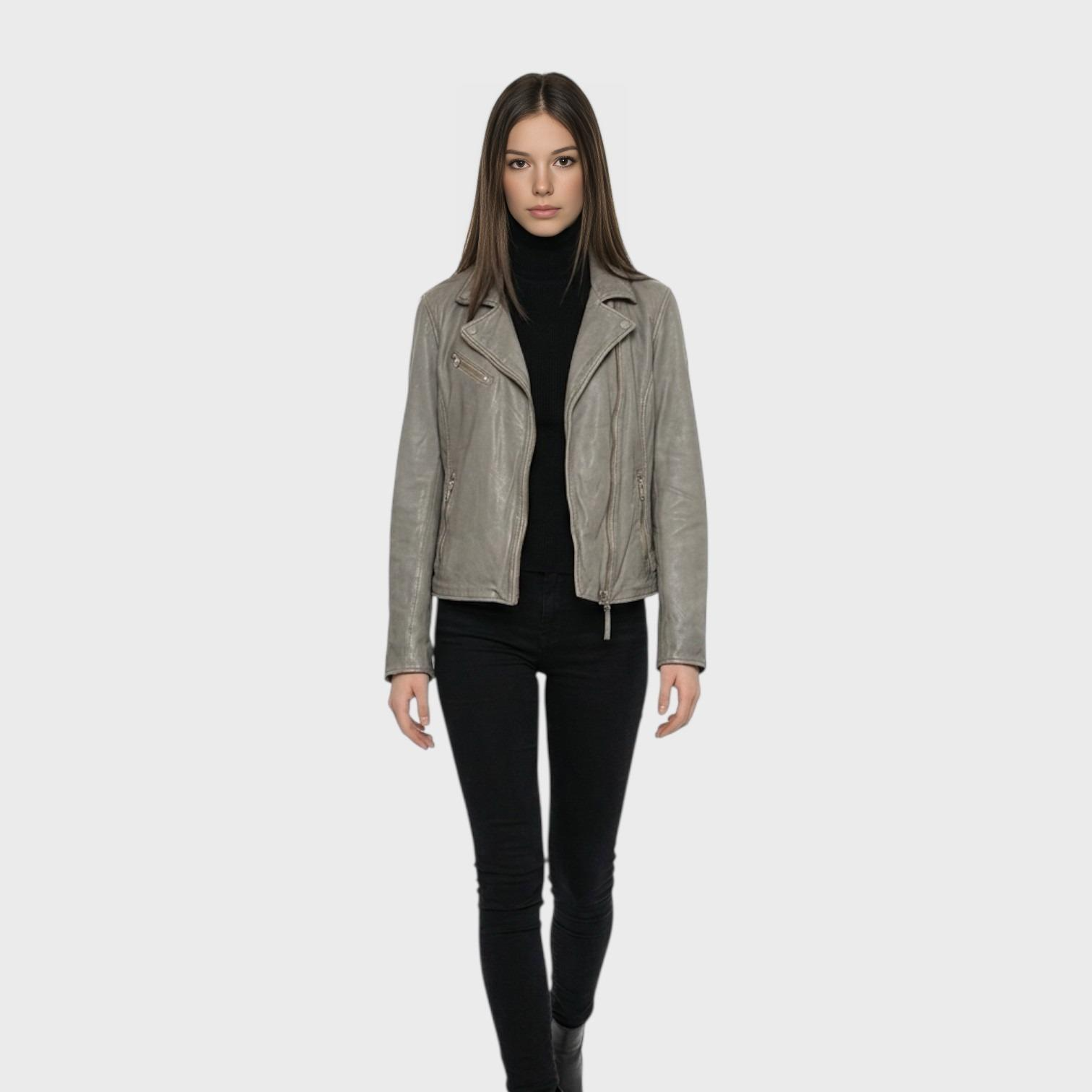 Sofia RF Leather Jacket By Mauritius