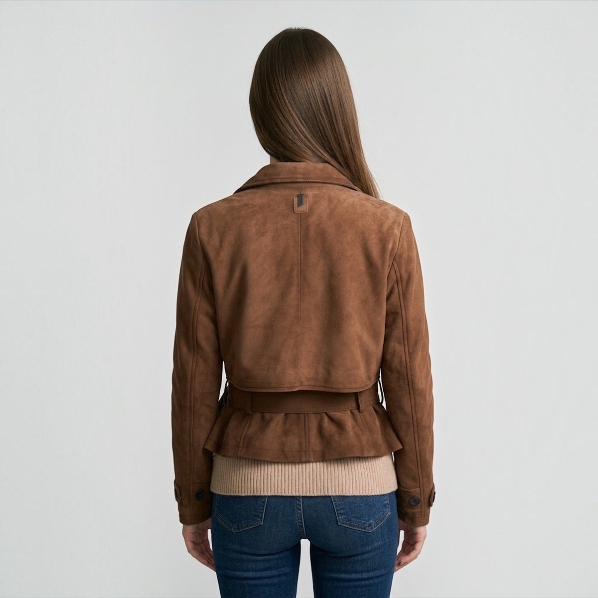 Soft Suede Belted Jacket