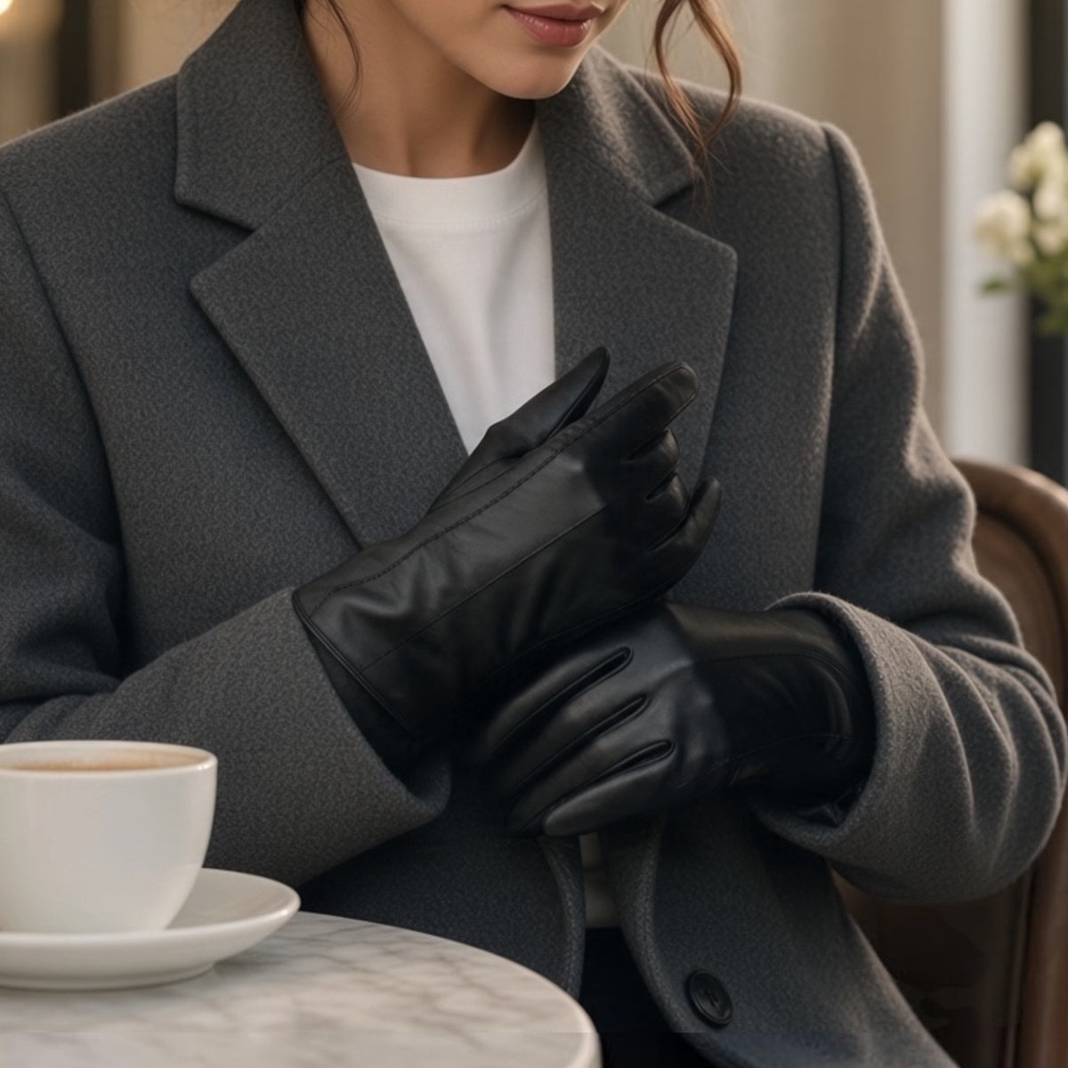 Genuine Leather Gloves – Sheepskin Lined