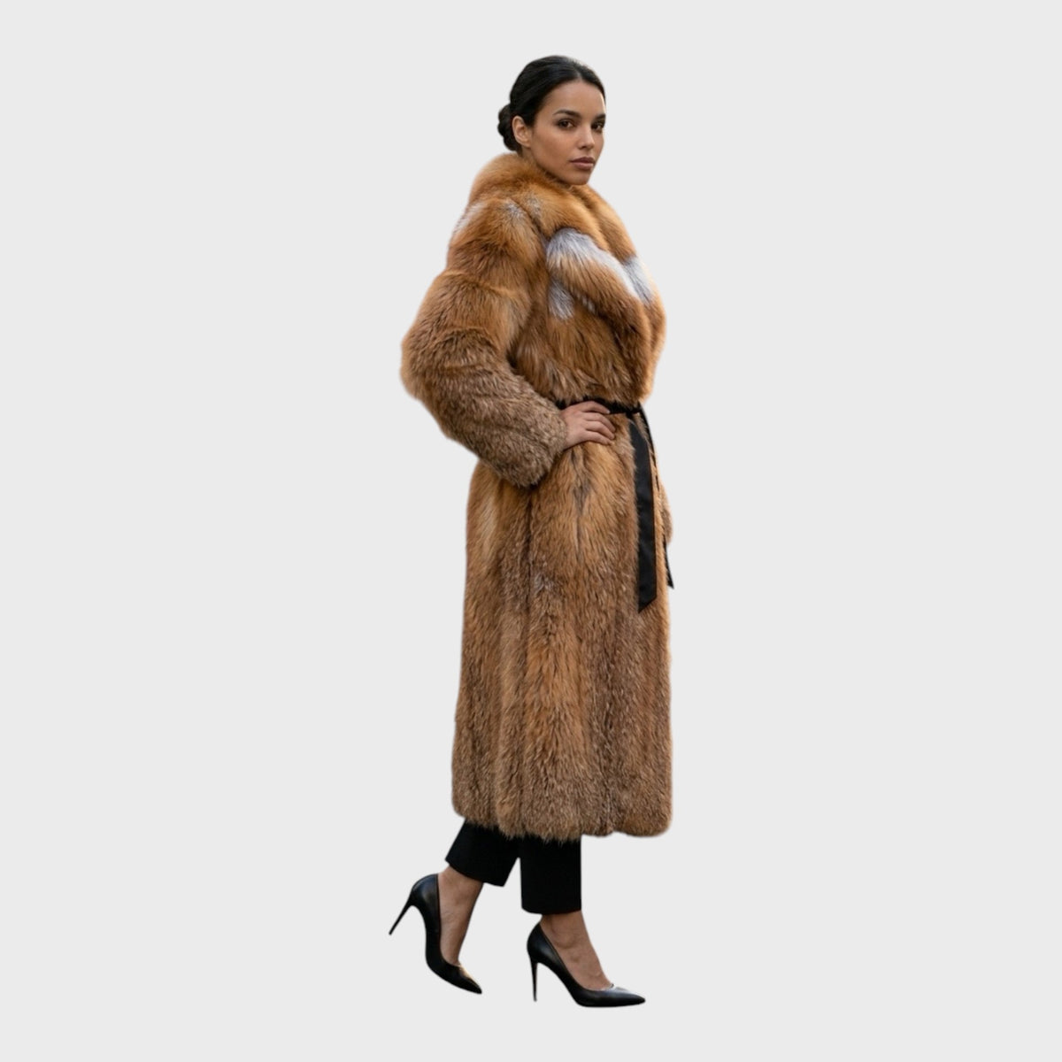 Natural Golden Fox Full-Length Coat