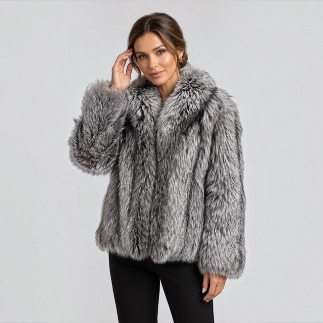 Natural Silver Fox Jacket