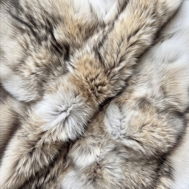 Luxurious Full Pelt Coyote Fur Blanket