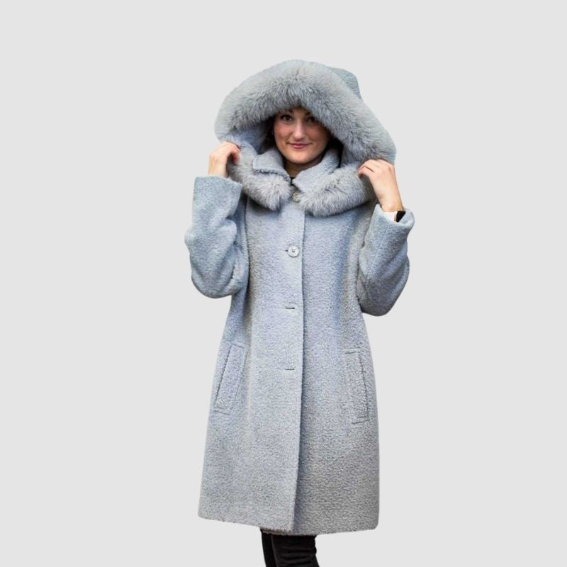 Alpaca Wool Parka - Detachable Hood - Fox trim