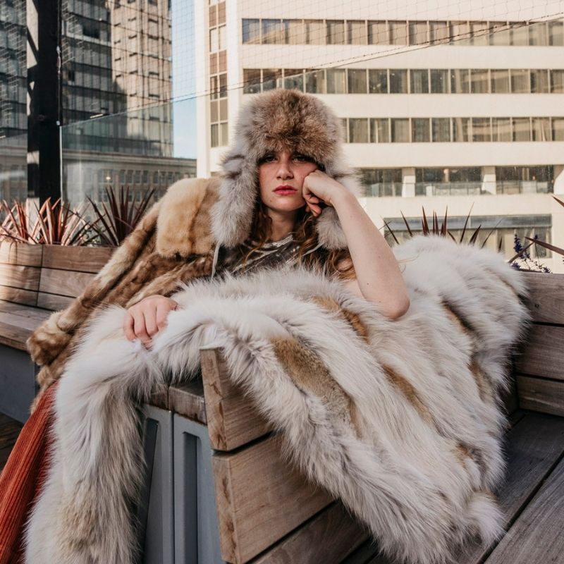 Canadian Lynx Aviator Hat