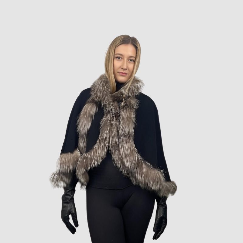 Cashmere Cape & Undervest - Double Fox Trim