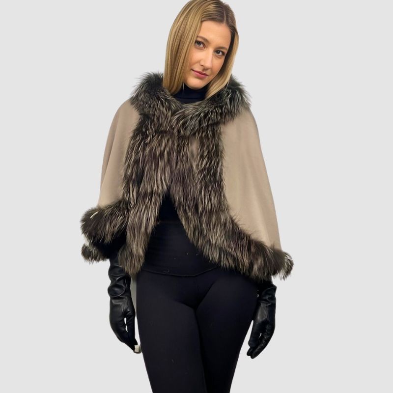 Cashmere Cape & Undervest - Double Fox Trim