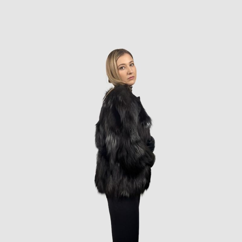 Dark Silver Fox Section Jacket