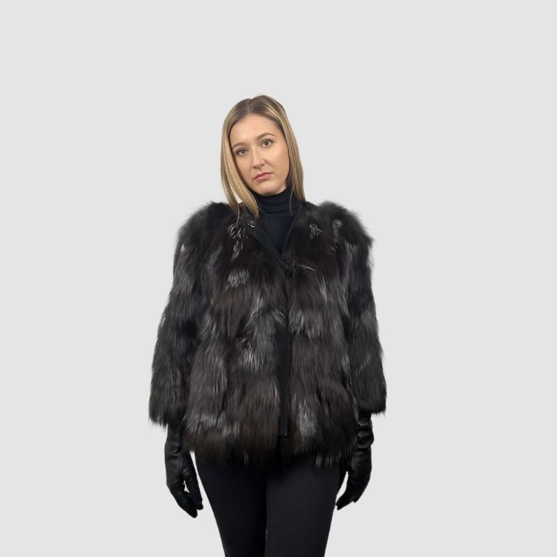 Dark Silver Fox Section Jacket