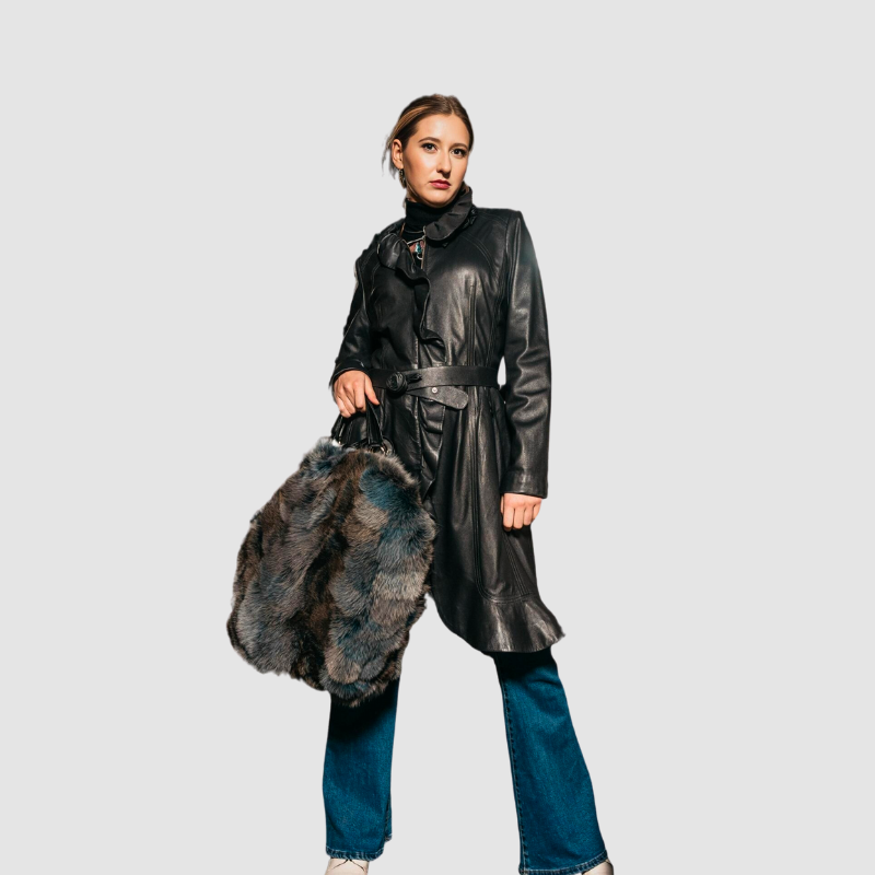 Gun Metal Dyed Coyote Luxe Bag