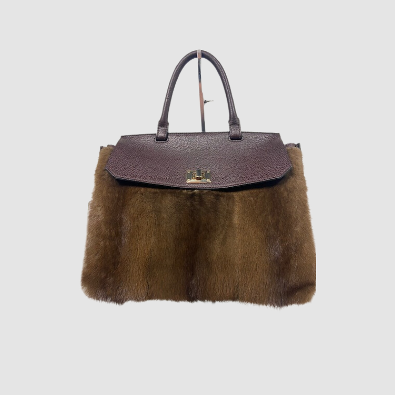 Mink & Leather Purse Convertible to Backpack